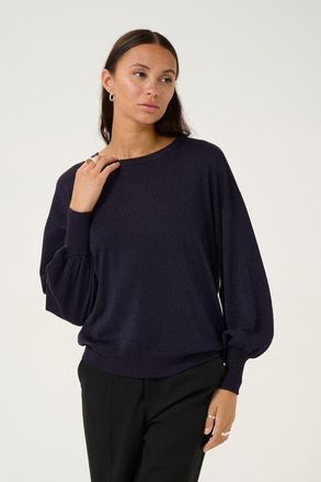Kaffe Regina Metallic Knit Pullover in Dawn Purple at Nordstrom, Size X-Small