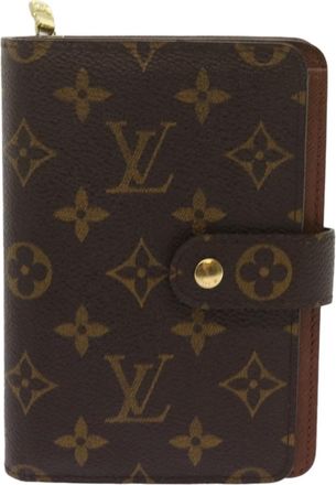 Louis Vuitton Porte Papier Zip Brown Canvas Wallet (Pre-Owned)
