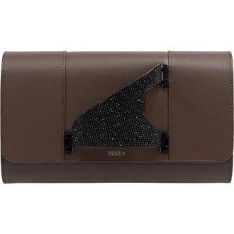 Perrin Paris LEiffel Swarovski Strass Clutch in Espresso at Nordstrom