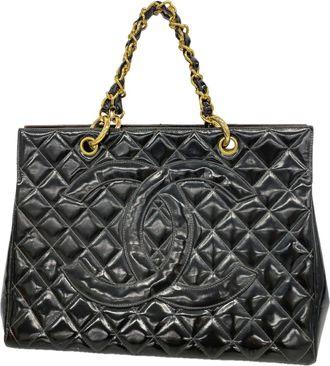 Chanel Black Patent Leather Tote Bag (Pre-Owned)