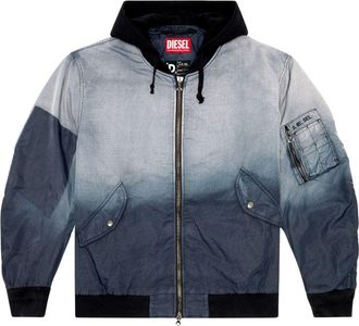 Diesel J-Common hooded bomber jacket - men - Polyamide/Cotton/Acrylic/Elastane/Polyester - 48 - Blue
