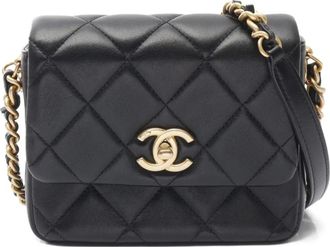 Chanel Borsa a spalla Flap piccola anni 2021 - Nero