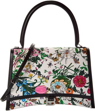 Gucci X Balenciaga Hourglass Canvas & Leather Shoulder Bag