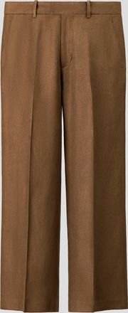 H&M Leinenhose in Loose Fit - Yellow