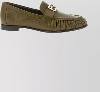 Fendi lamb leather loafers