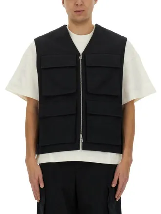 Jil Sander Black Cargo Vest