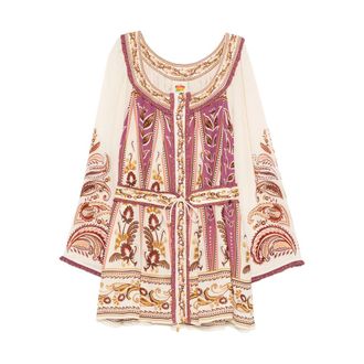 Farm Rio Floral Tie-waist Mini Dress