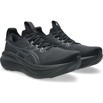Asics GEL-NIMBUS 28 Running Shoe in Black/Graphite Grey at Nordstrom, Size 11.5