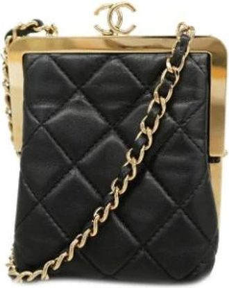 Chanel Pre-owned Mini Bags, female, Black, Size: ONE SIZE Pre-owned Vintage Mini Shoulder Bag