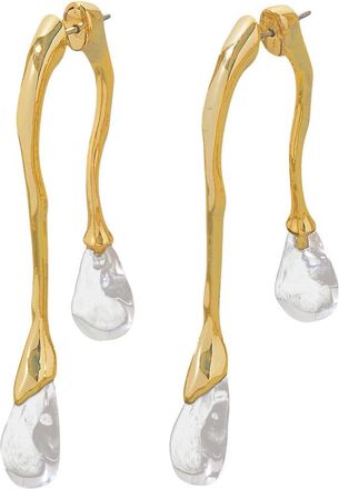 Alexis Bittar Alexis Bittar Lucite 14k Gold-plated Double Drop Earrings - One Size