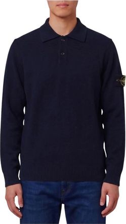Stone Island T-shirts and Polos - Heren - Ronde hals truien - Blauw - M - Truien & Vesten