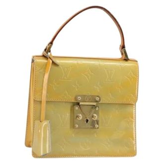 Louis Vuitton Pre-owned Vintage Patent Leather Hand Bag - Dames - Pre-owned - Groen - Maat: ONE Size Leer