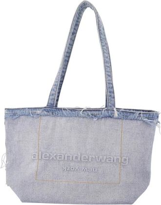 Alexander Wang Punch Medium Fray Tote - Dames - Shoppers - Blauw - ONE Size - Katoen - Tassen
