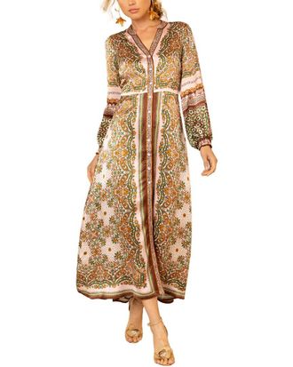 Hale Bob Isabela Silk-Blend Maxi Dress
