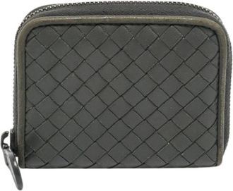 Bottega Veneta Pre-owned Wallets, female, Gray, Size: ONE SIZE Pre-owned Leather Wallet