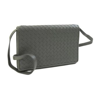 Bottega Veneta Pre-owned Intrecciato Shoulder Bag - Dames - Pre-owned - Grijs - Maat: ONE Size Leer