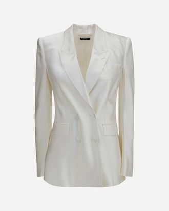 Tom Ford Polka-dot satin double-breasted Blazer Female 36