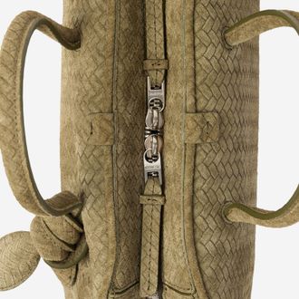 Jacquemus Herringbone Calfskin Shoulder Bag - Khaki