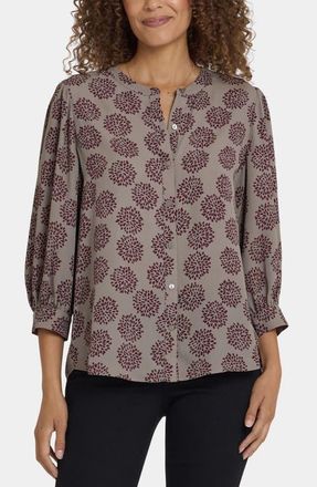 NYDJ Bonnie Button-Up Top in Valenton at Nordstrom, Size Large