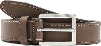 Johnston & Murphy Deaton Leather Belt Mens Belts Stone : 42