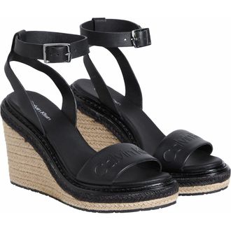 Calvin Klein Sandalen met sleehak, in leer