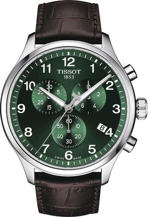 Tissot Chrono XL Chronograph Leather Strap Watch, 45mm in Brown at Nordstrom