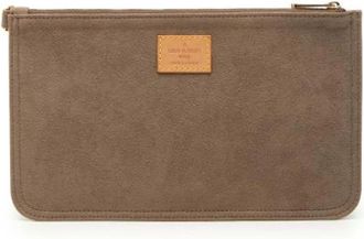 Louis Vuitton Pre-owned Suede Pouch - Dames - Vintage Clutch - Bruin - ONE Size - Leer - Vintage