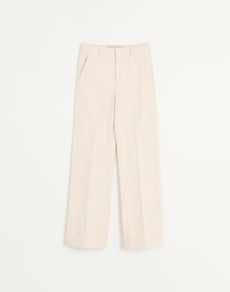 Valentino Cuffed Cotton Canvas Trousers