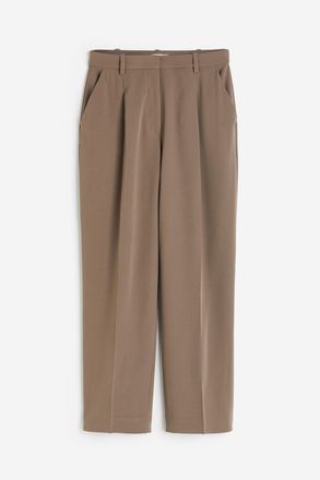 H&M Elegante Hose mit hohem Bund - Dunkelbeige