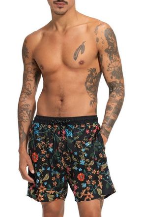 Agua Bendita Joe Swim Trunks in Brown Multi at Nordstrom, Size 32
