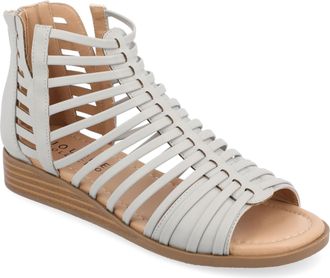 Journee Collection Women & apos;s Delilah Medium and Wide Width Sliver Wedge Sandals
