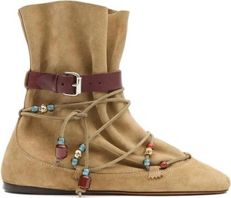 Isabel Marant Schoenen Isabel Marant - Dames - Enkellaarsjes - Beige - 40 EU - Schoenen
