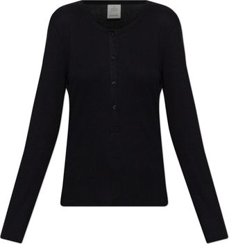 Munthe Grace Rib T-shirt - Dames - Longsleeves - Zwart - XS - Leer - Tops
