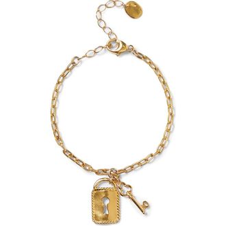 Chan Luu Lock & Key Charm Bracelet in Yellow Gold at Nordstrom Rack