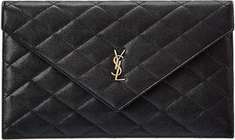 Saint Laurent Quilted Leather Pouch