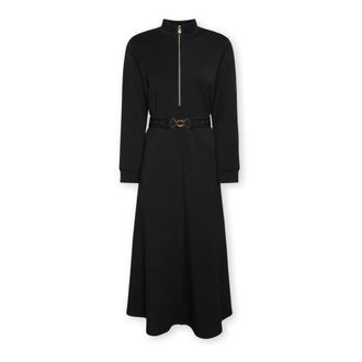 Elena Miro Abito in scuba con cintura - - Dresses - Donna - Nero - 3XL