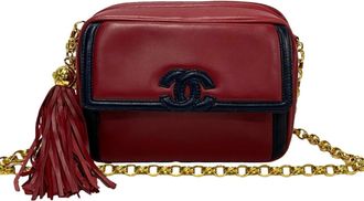 Chanel Navy Color Leather Shoulder Bag (Pre-Owned)