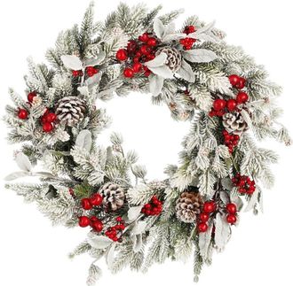 MiCa Decorations Corona decorativa belfort verde h11xb50xl50cm
