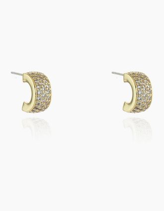 Cachet London Womens Cachet London Lily Gold Hoop Earrings