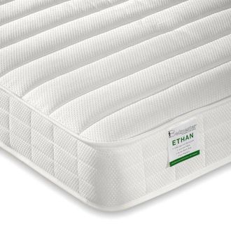 Bedmaster Ethan Quilted Low Profile Mattress in White | Size: Small Single