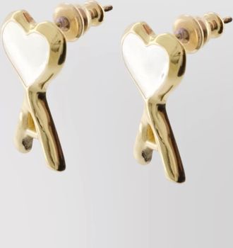 Ami hammered metal earrings