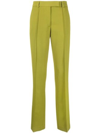 Acne Studios mid-rise tailored trousers - women - Polyester/Wool - 36 - Green