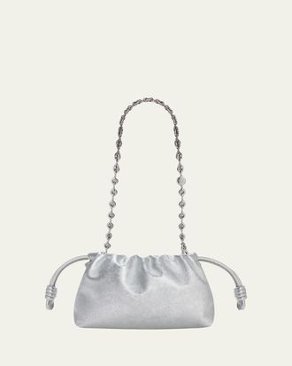 Loewe Flamenco Clutch Bag in Moire-Print Leather