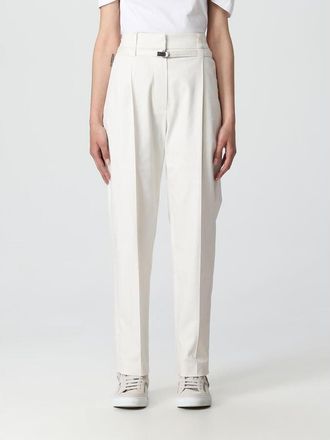 Brunello Cucinelli Off White Tapered Cotton Trousers, Brand Size 48 (US Size 14)