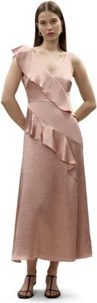Rebecca Taylor Hollis Satin Dress in Rouge at Nordstrom, Size 8