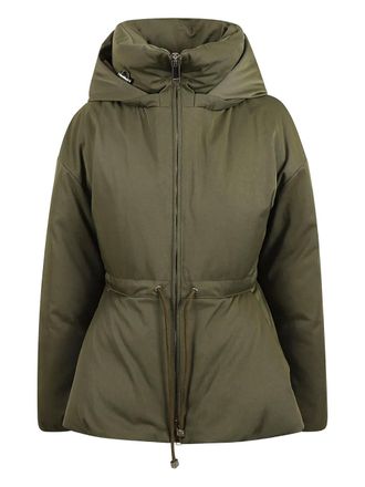 Alexander McQueen hooded jacket - women - Polyamide - 38 - Green