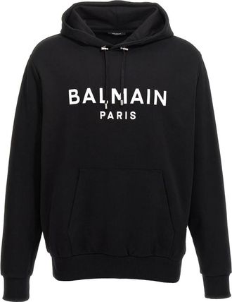 Balmain Cotton Hoodie - Heren - Hoodies - Zwart - S - Katoen - Hoodies & sweatvesten