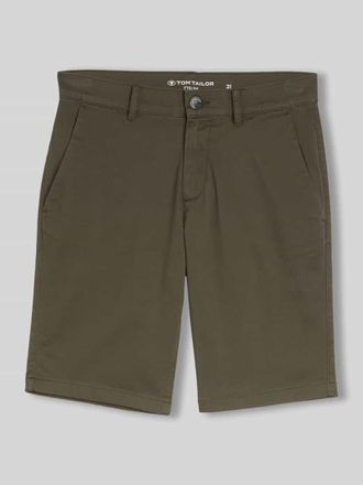 Tom Tailor Regular Fit Bermuda aus reiner Baumwolle in Oliv, Gr&ouml;&szlig;e 32