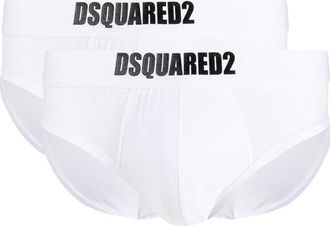 Dsquared2 Slip Uomo Bianchi con Logo in Vita - - Underwear - Uomo - Bianco - S