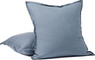 Coyuchi Organic Linen Accent Pillow in Harbor Blue at Nordstrom